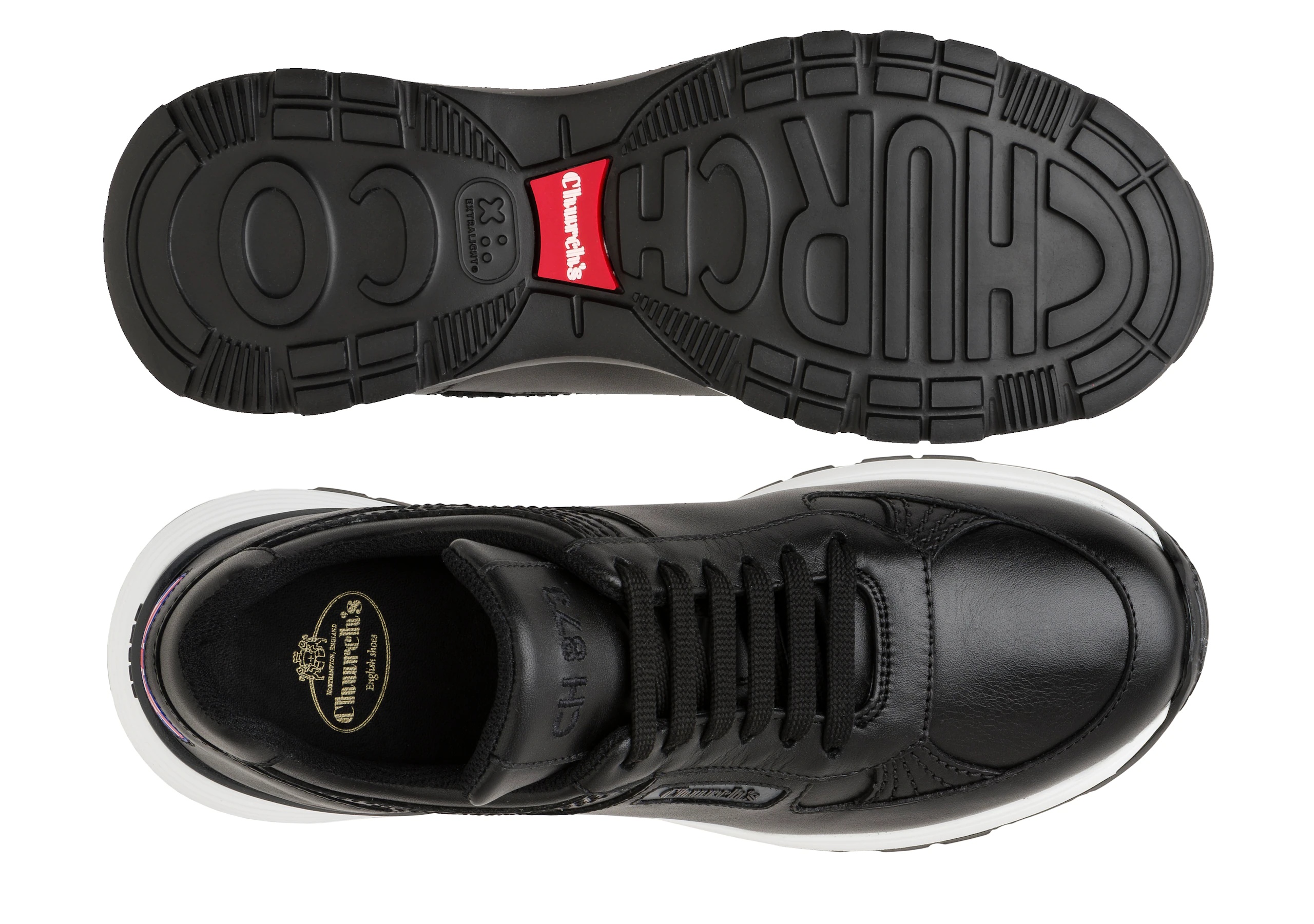 Ch873
Plume Calf Leather Retro Sneaker Black - 3