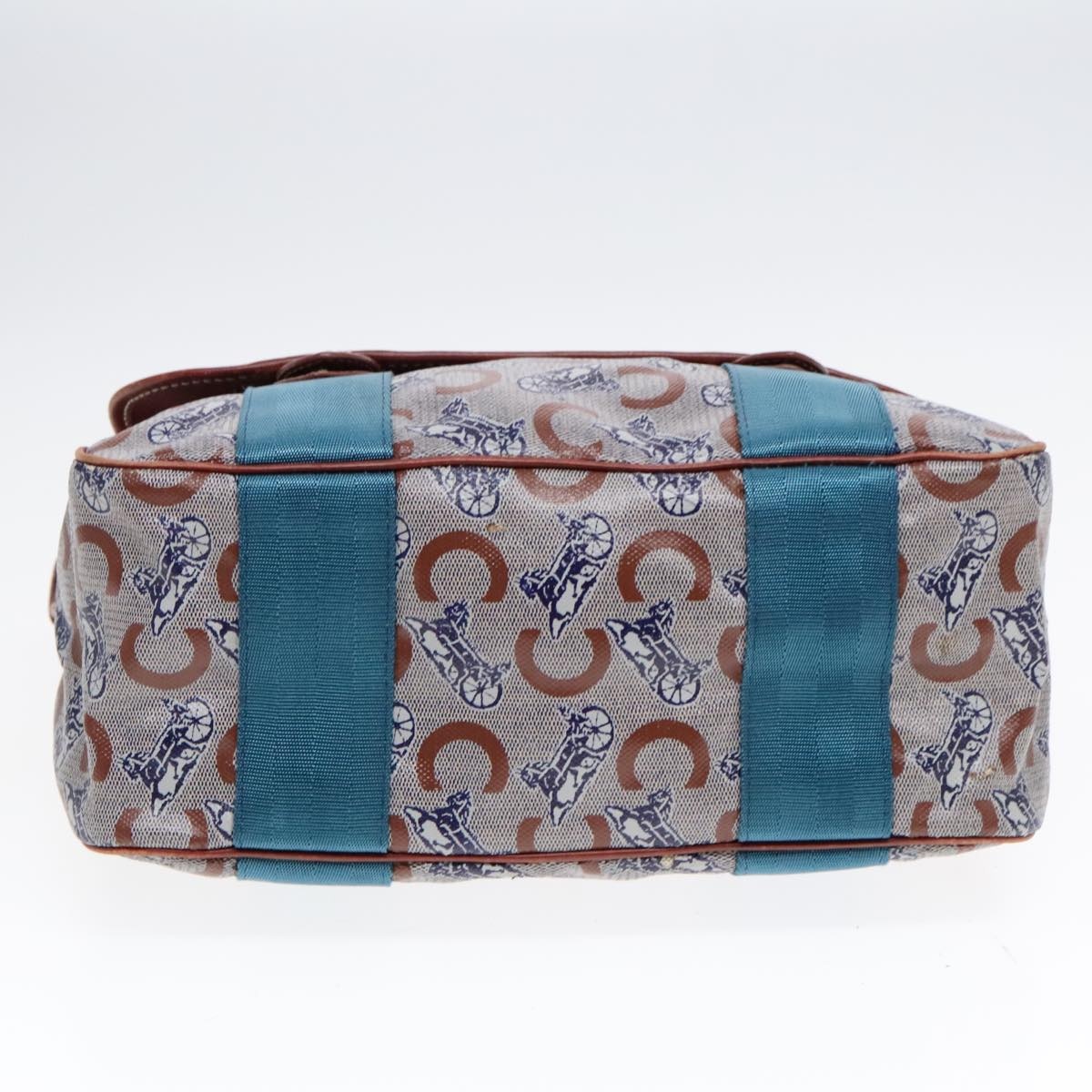 CELINE C Sulky Shoulder Bag Pvc Gray Brown Gold - 5