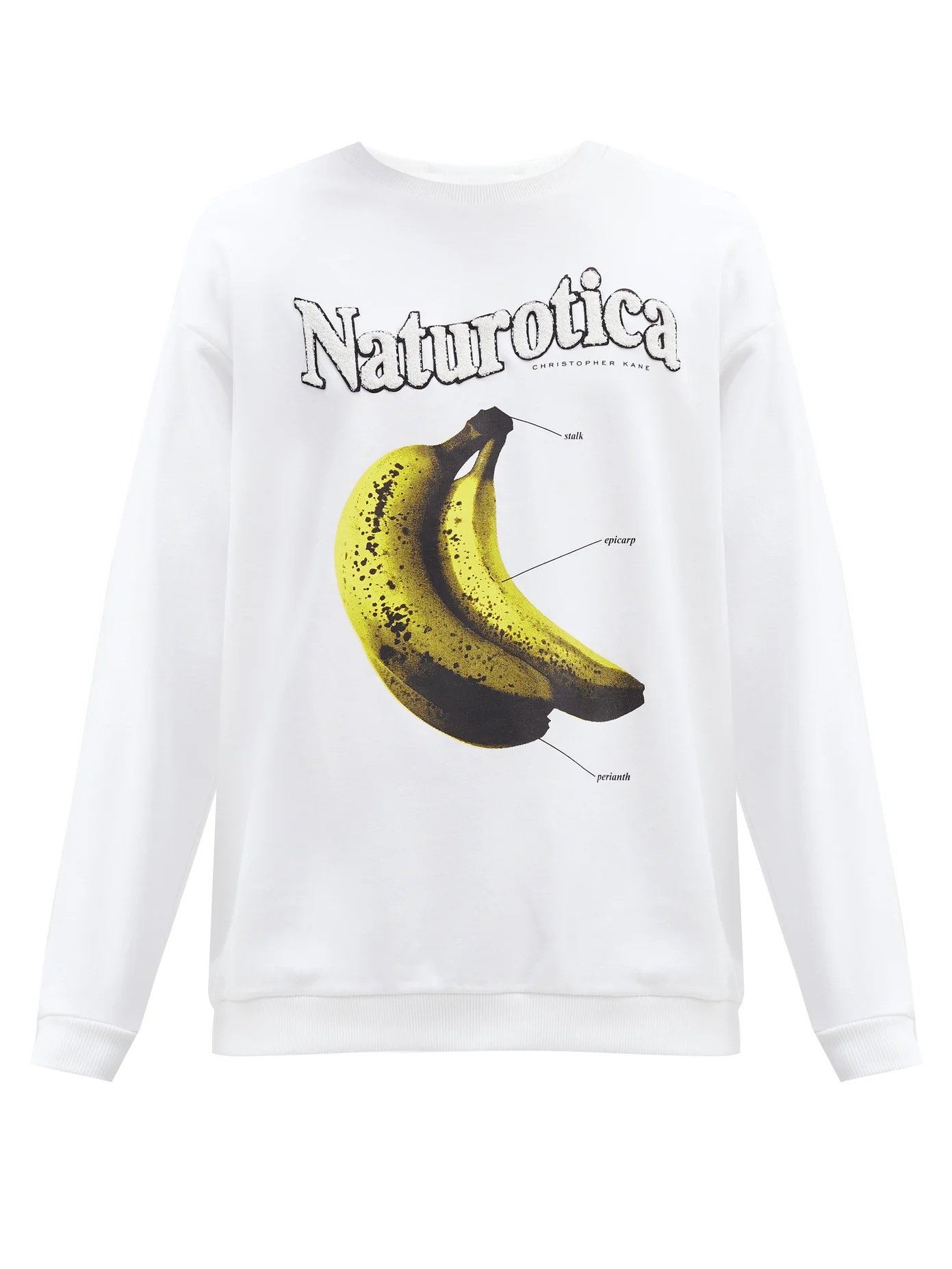 Naturotica banana-print cotton-jersey sweatshirt - 1