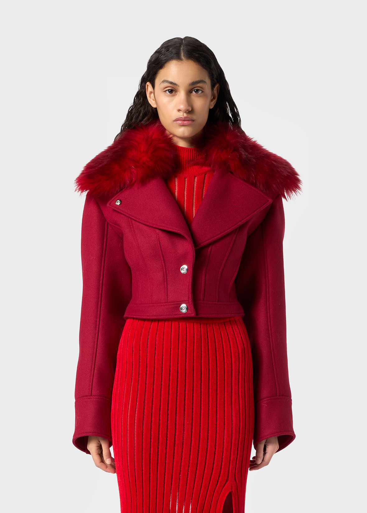 WOOL COAT WITH FUR - 3