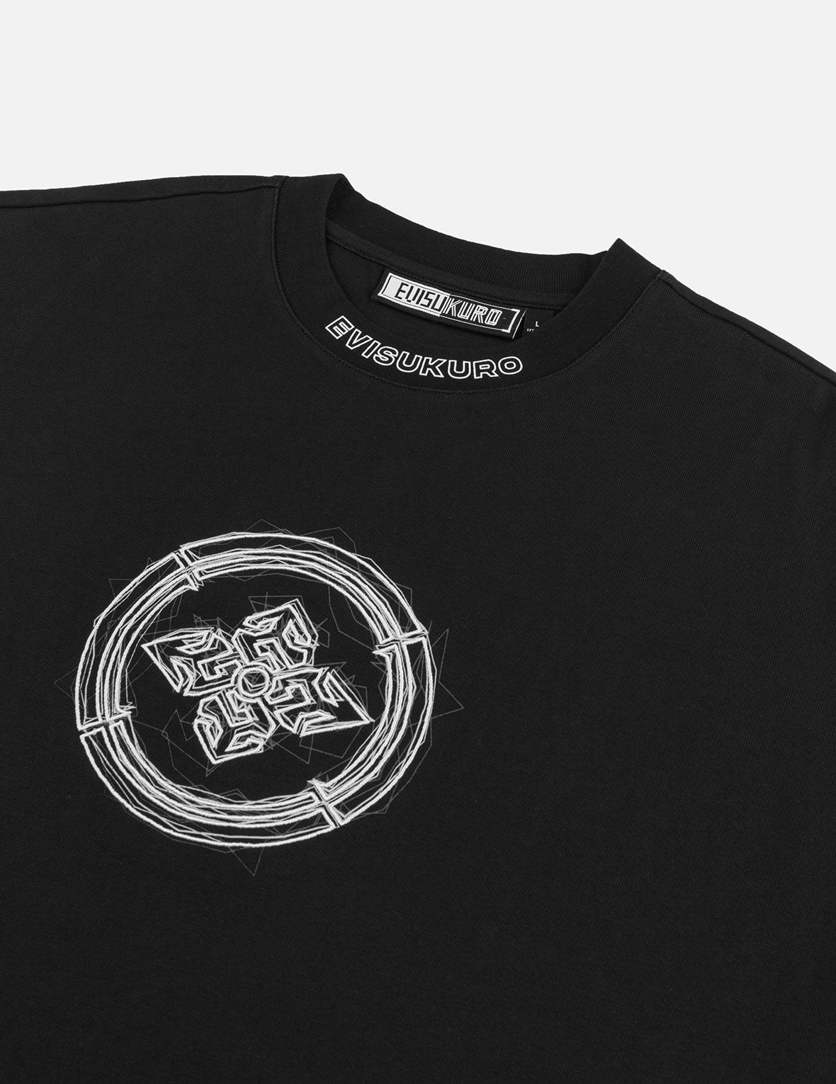 Kamon Print and Embroidery Oversized T-shirt - 7