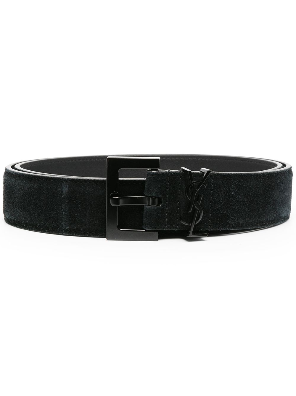 suede buckle belt - 1