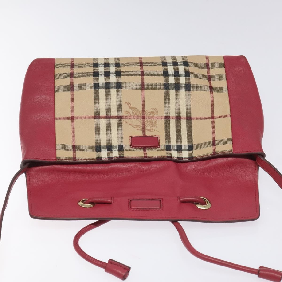 Burberry Nova Check Shoulder Bag Pvc Pink Beige - 16