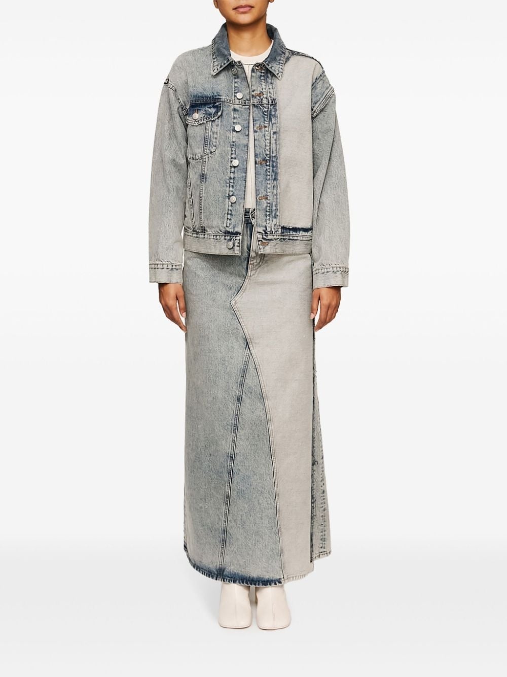 distressed-effect denim jacket - 2