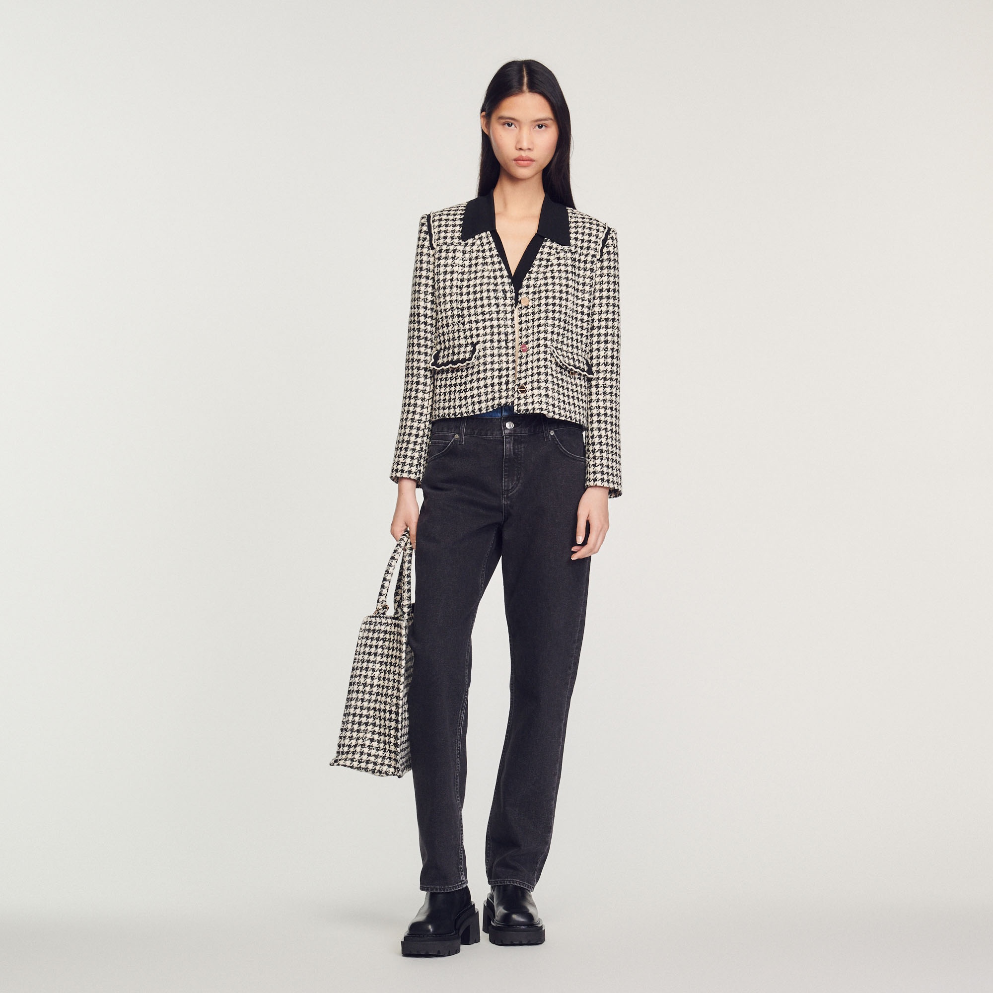 Houndstooth tweed jacket - 5