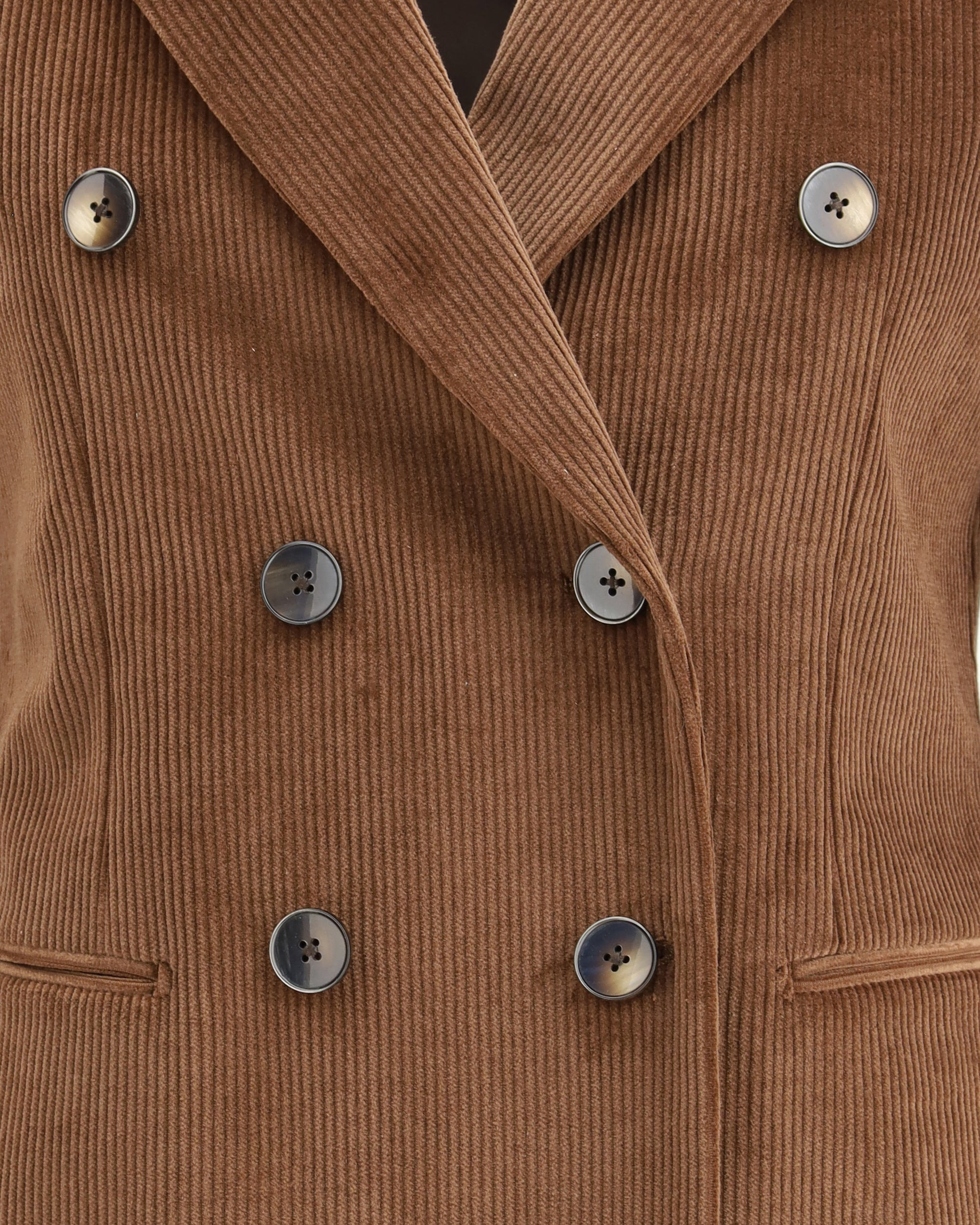 Double-breasted corduroy Blazer - 3