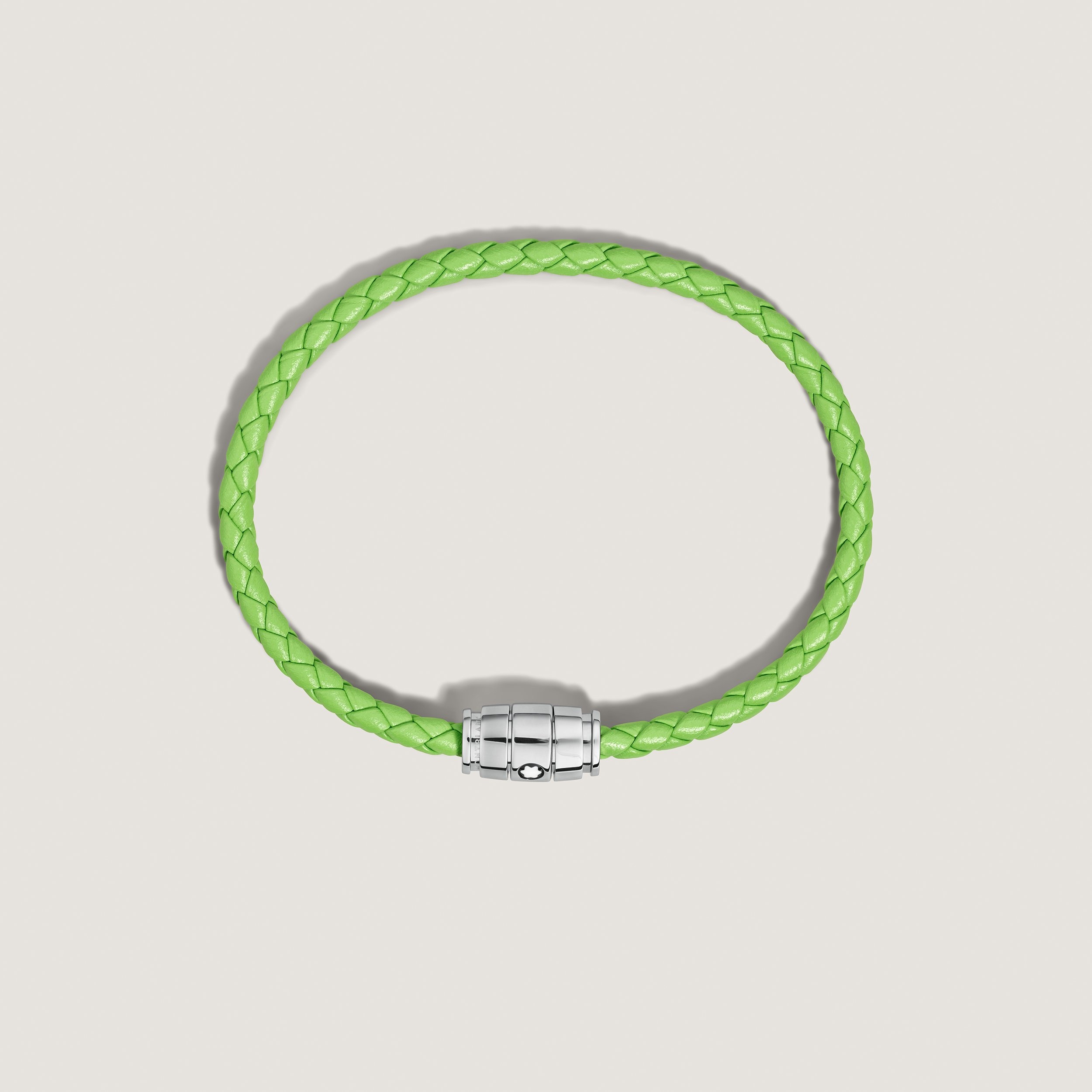 Bracelet Steel 3 Rings Meisterstück Collection in Lime Leather - 4