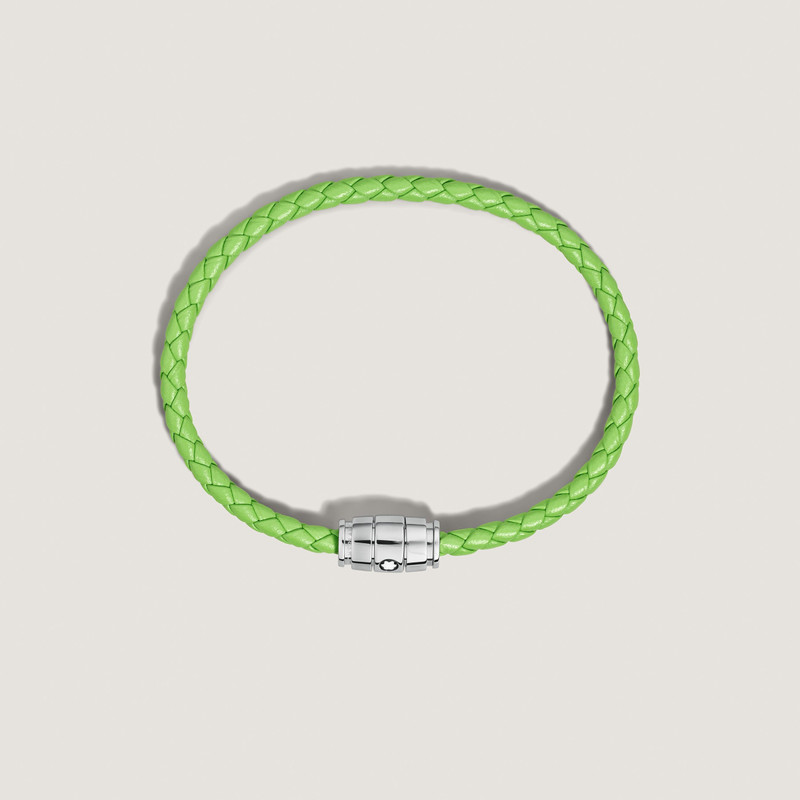 Bracelet Steel 3 Rings Meisterstück Collection in Lime Leather 4