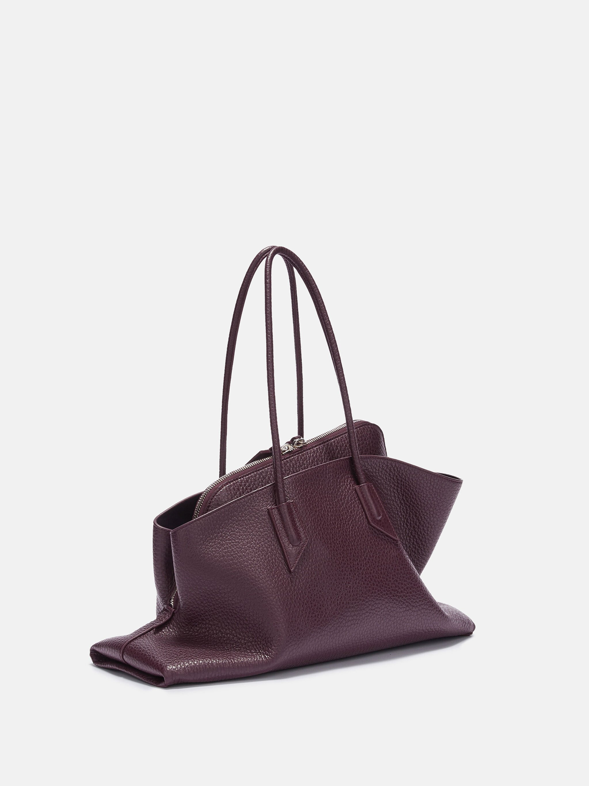 ''LA PASSEGGIATA MEDIUM'' BURGUNDY TOP HANDLE - 3