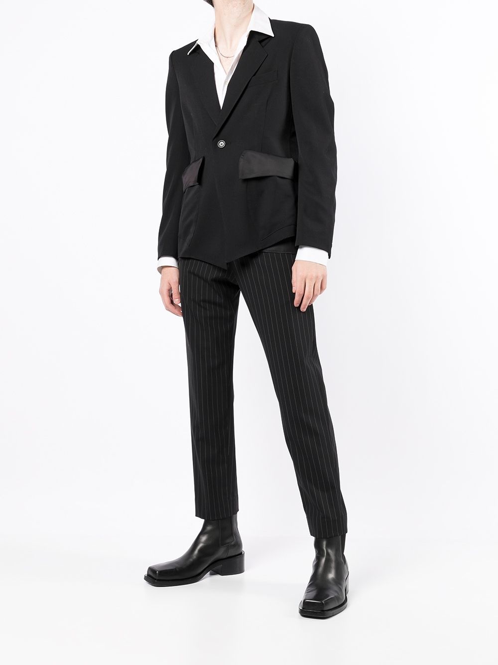 slash single-button blazer - 2