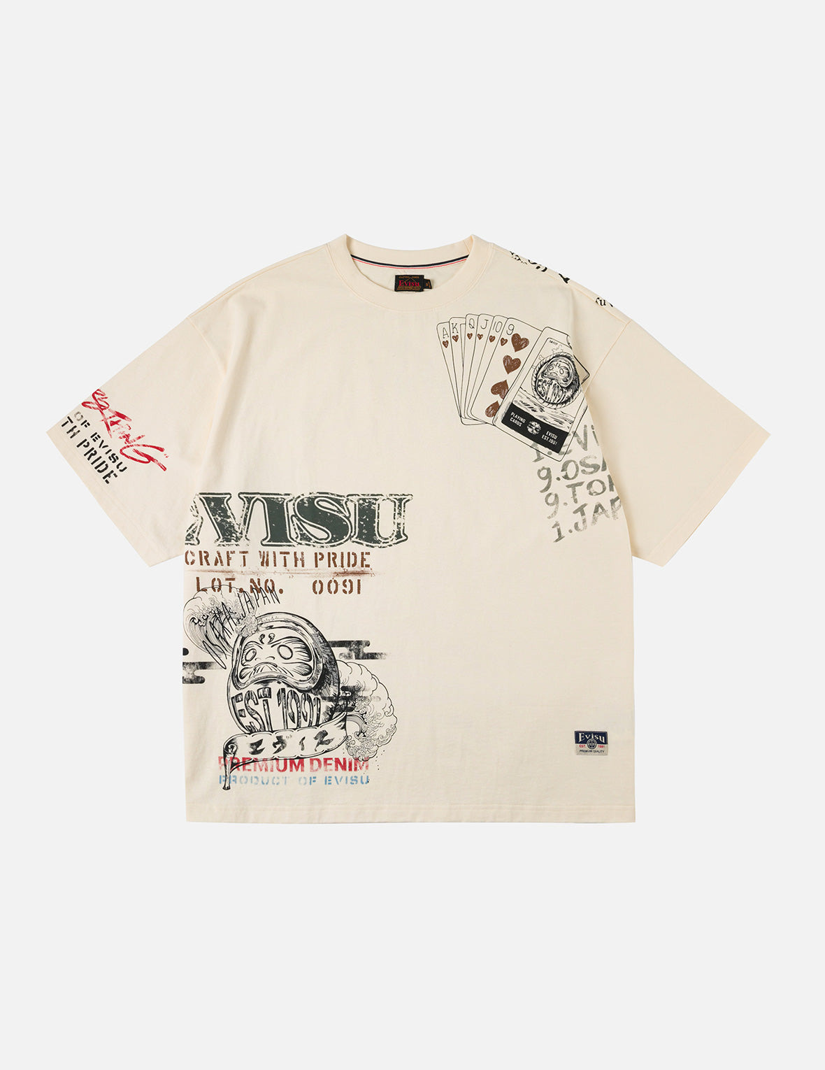 Allover Hand-Drawing Multi Logo Print Regular Fit T-Shirt - 3