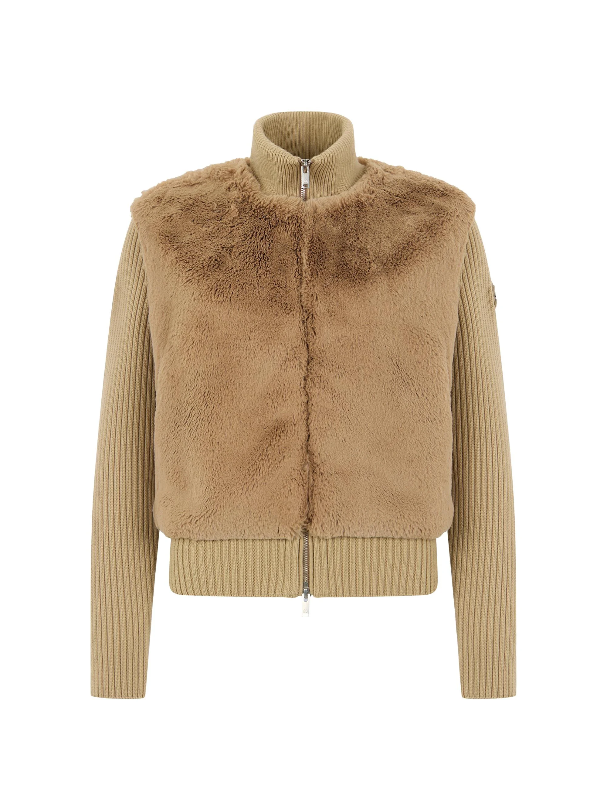 Women's Dua Bunny Wool-Cashmere Zip Cardigan - Champagne - 1