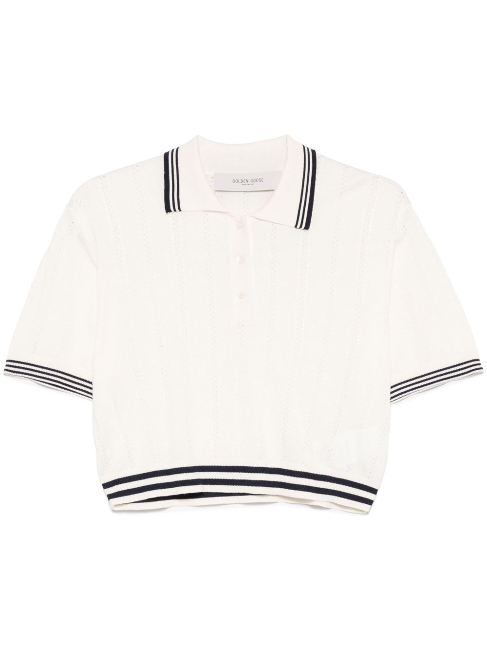 rhinestone-embellished polo top - 1