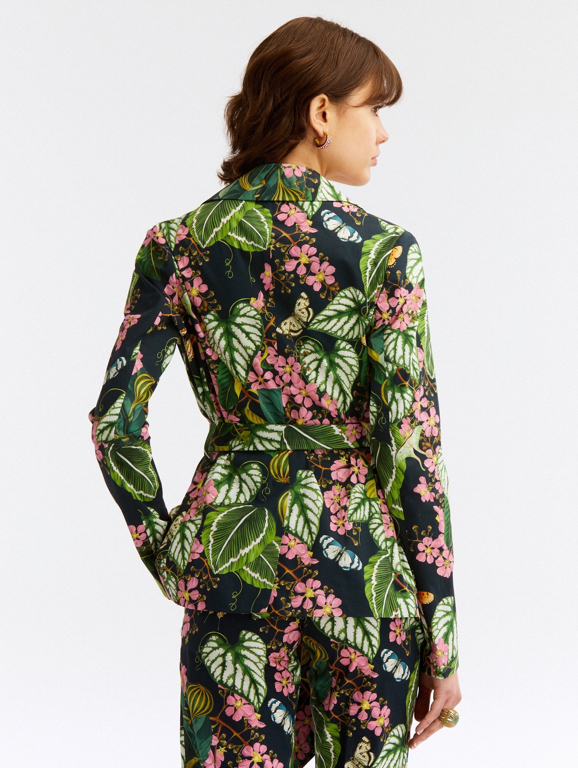 MIXED BOTANICAL COTTON BLAZER - 4