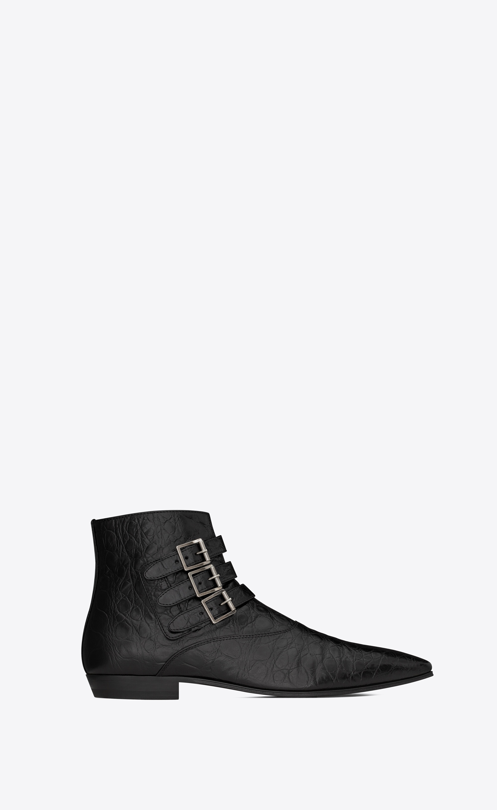 stan boots in crocodile-embossed leather - 1