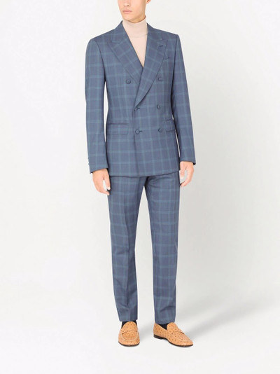 Dolce & Gabbana Sicily-fit double-breasted checked suit outlook