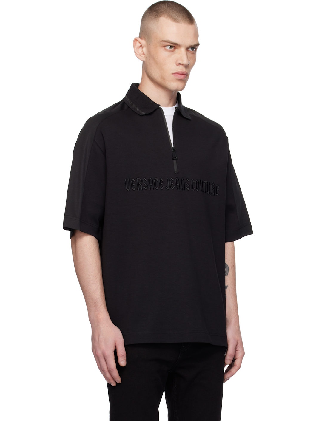 Black Logo Goth Polo - 2