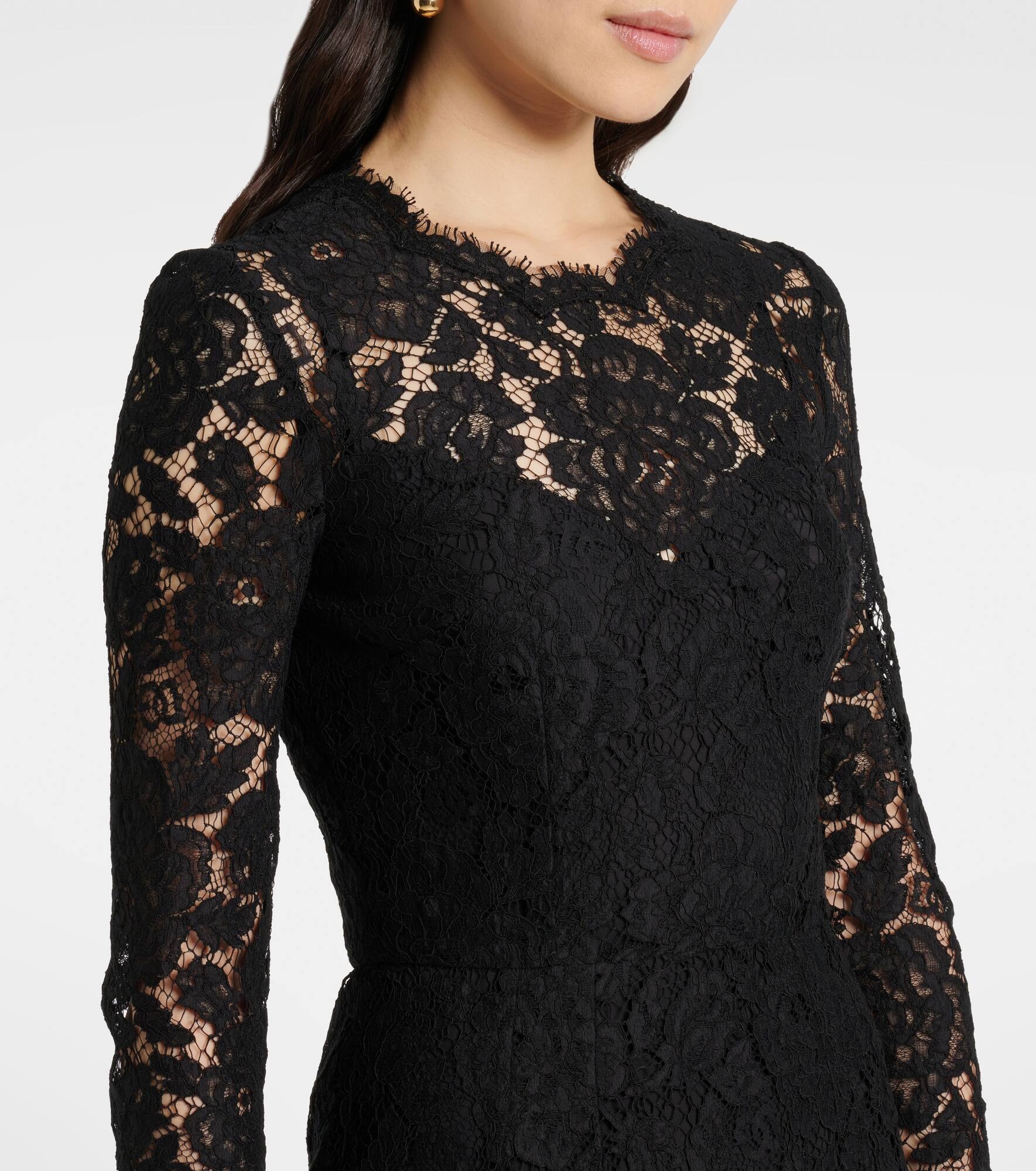 DG lace midi dress - 4