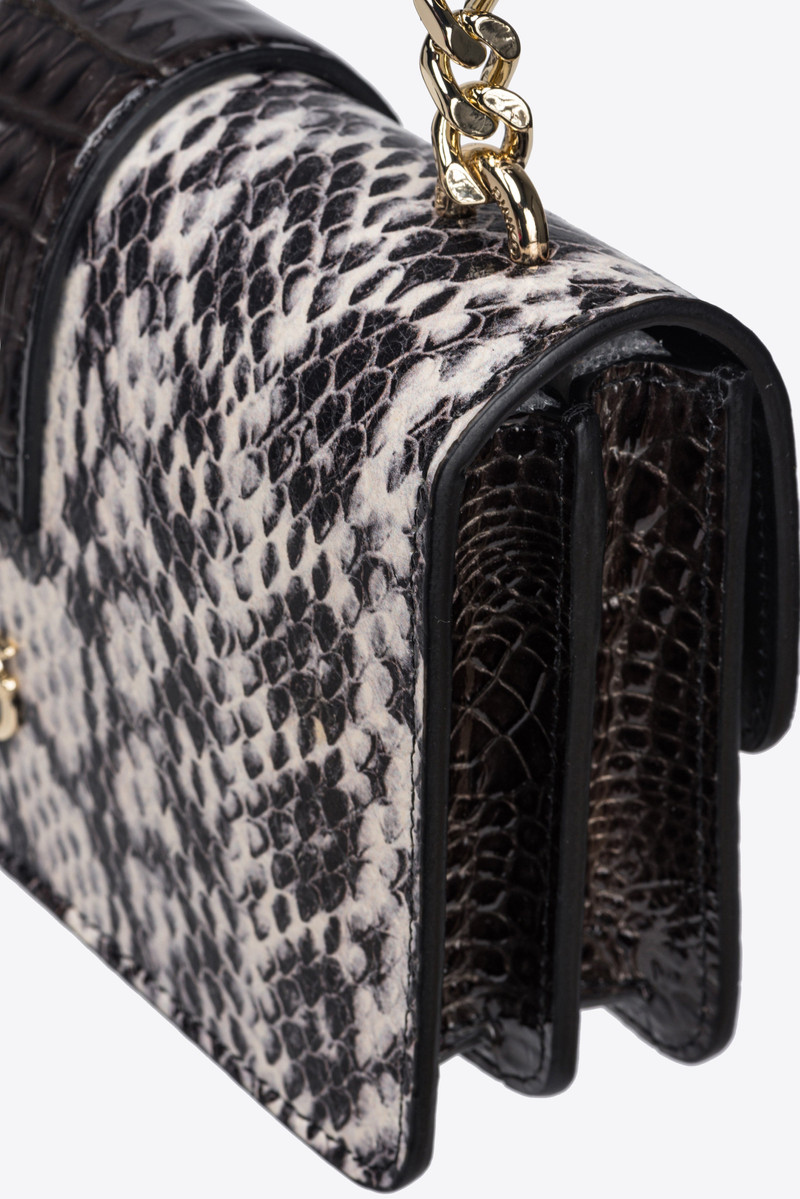 PINKO GALLERIA MINI LOVE BAG ONE IN REPTILE AND CROCODILE-PRINT LEATHER 6