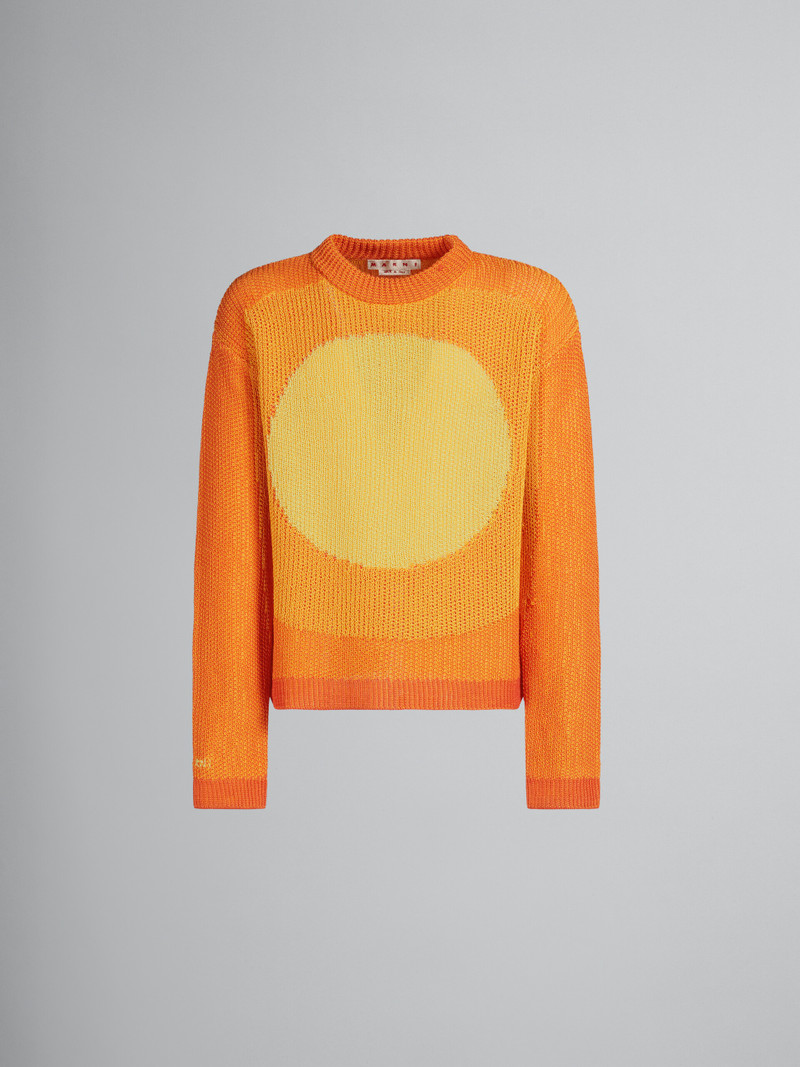ORANGE JUMPER WITH CIRCLE INLAY 1