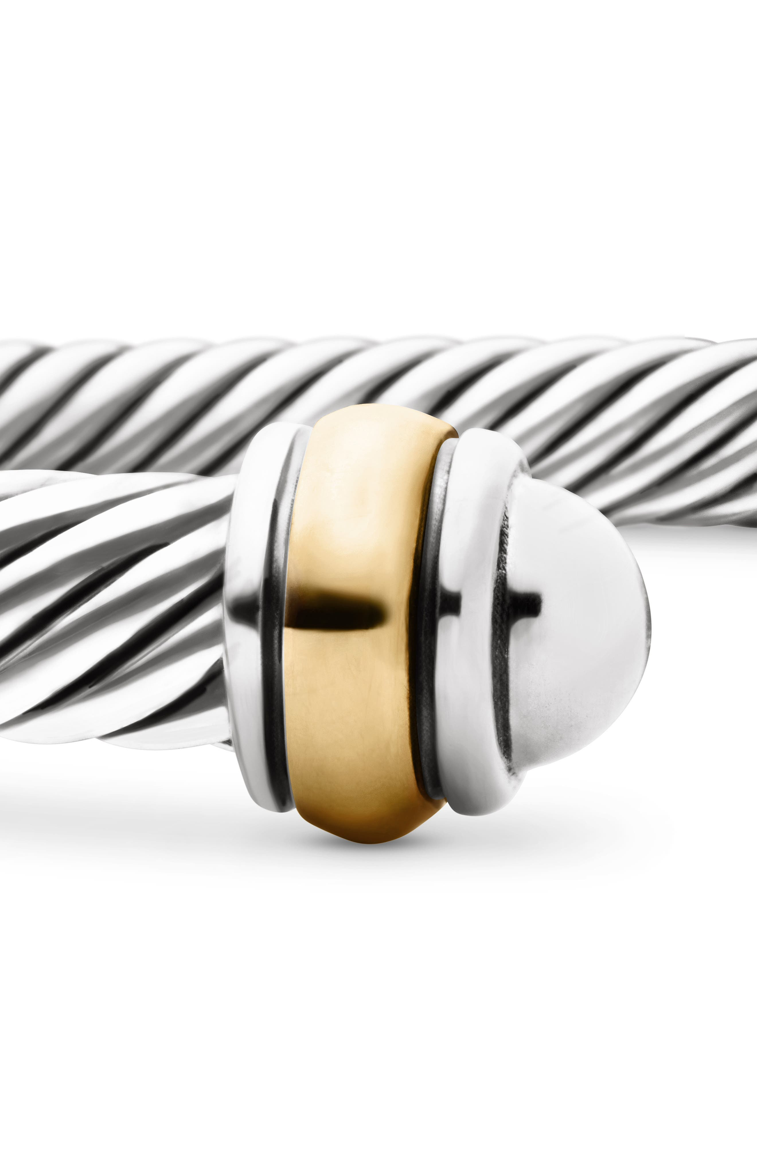 David Yurman Cable Classics Sterling Silver & 18K Yellow Gold Bracelet, 4mm at Nordstrom - 4