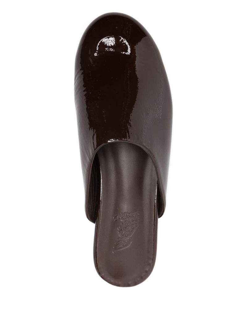 patent-finish mules 4