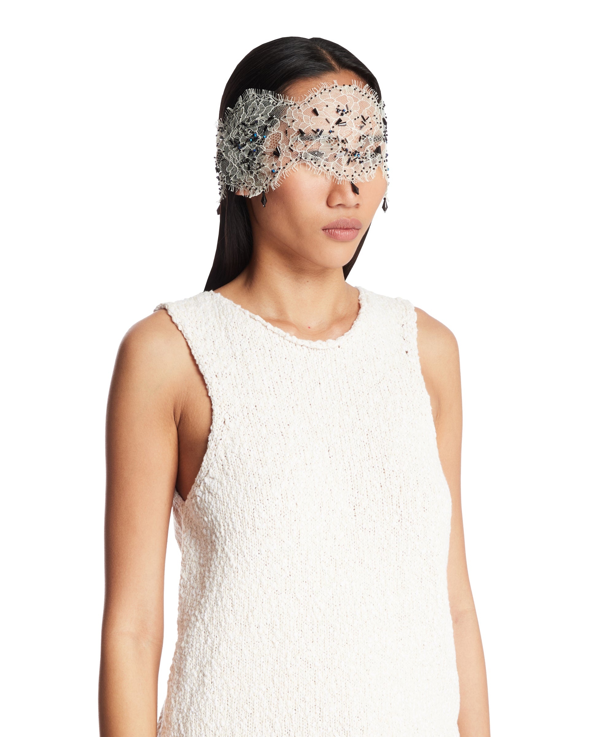 White Face Laced Mask - 3
