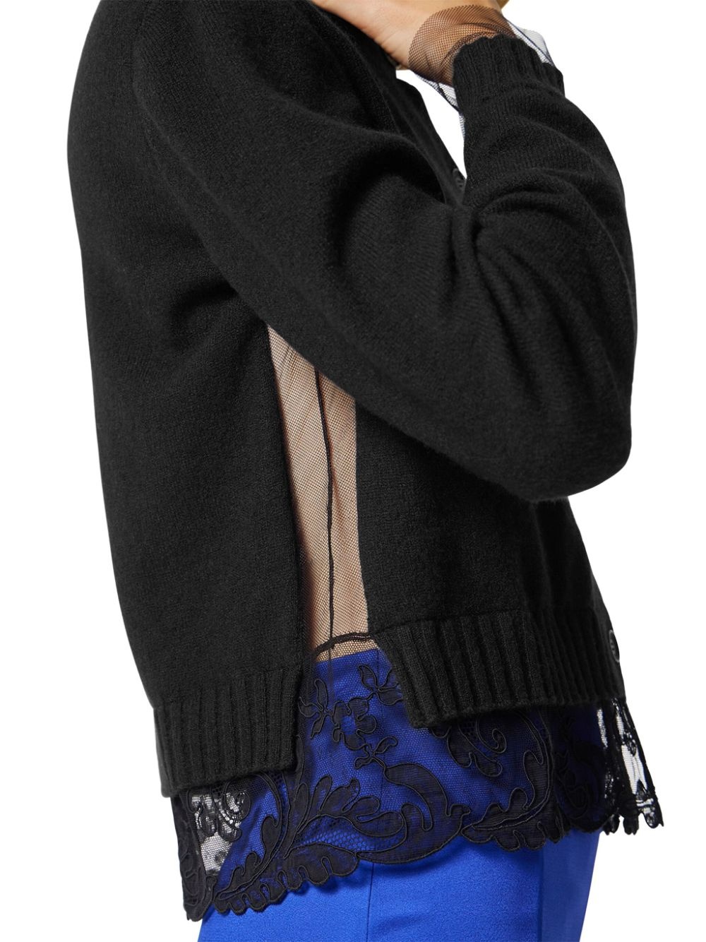 Barocco-lace cardigan - 4