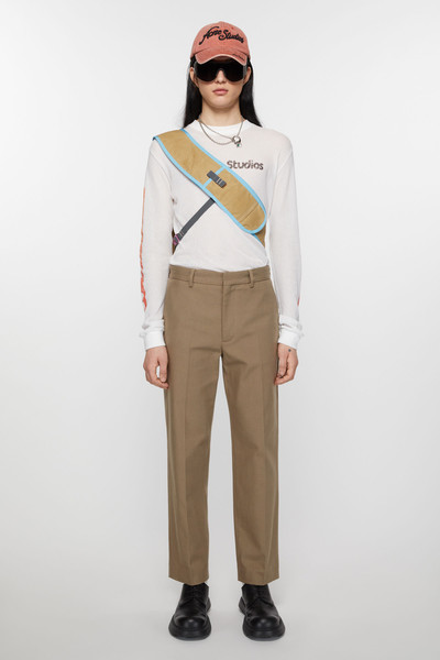 Acne Studios Twill cotton-blend trousers - Hazelnut brown outlook