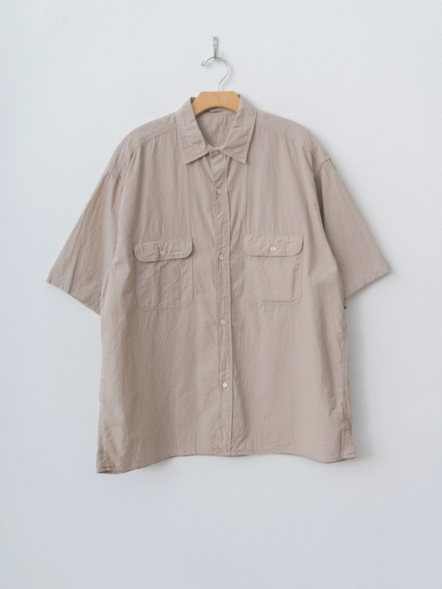 Hard Twist Chambray S/S Work Shirt - Beige - 1