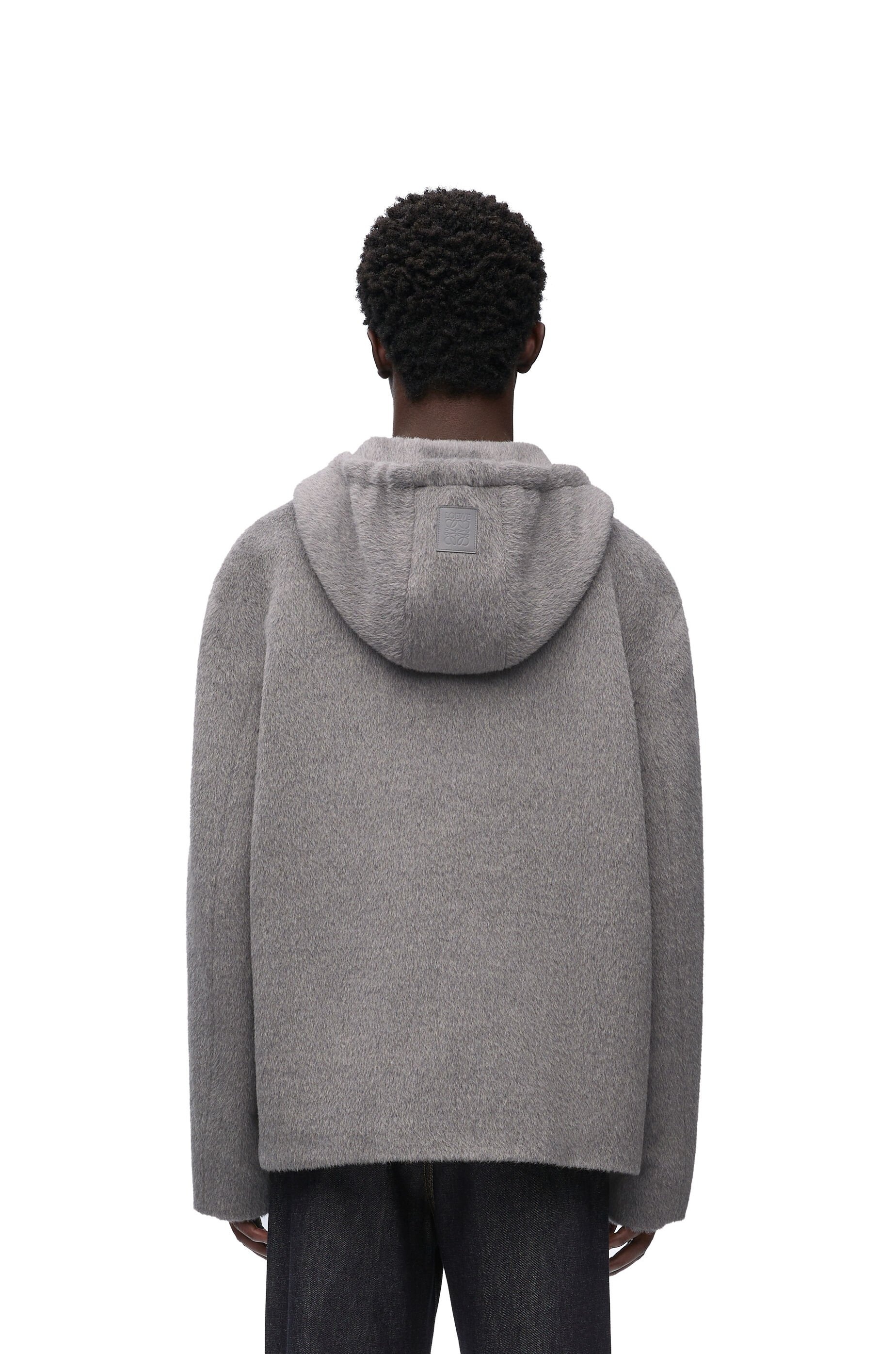 Hooded jacket in lama and wool - 4