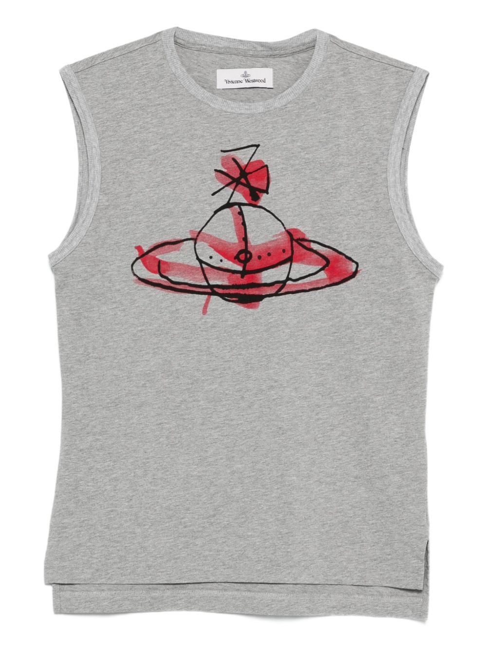 drawn-orb sleeveless top - 1