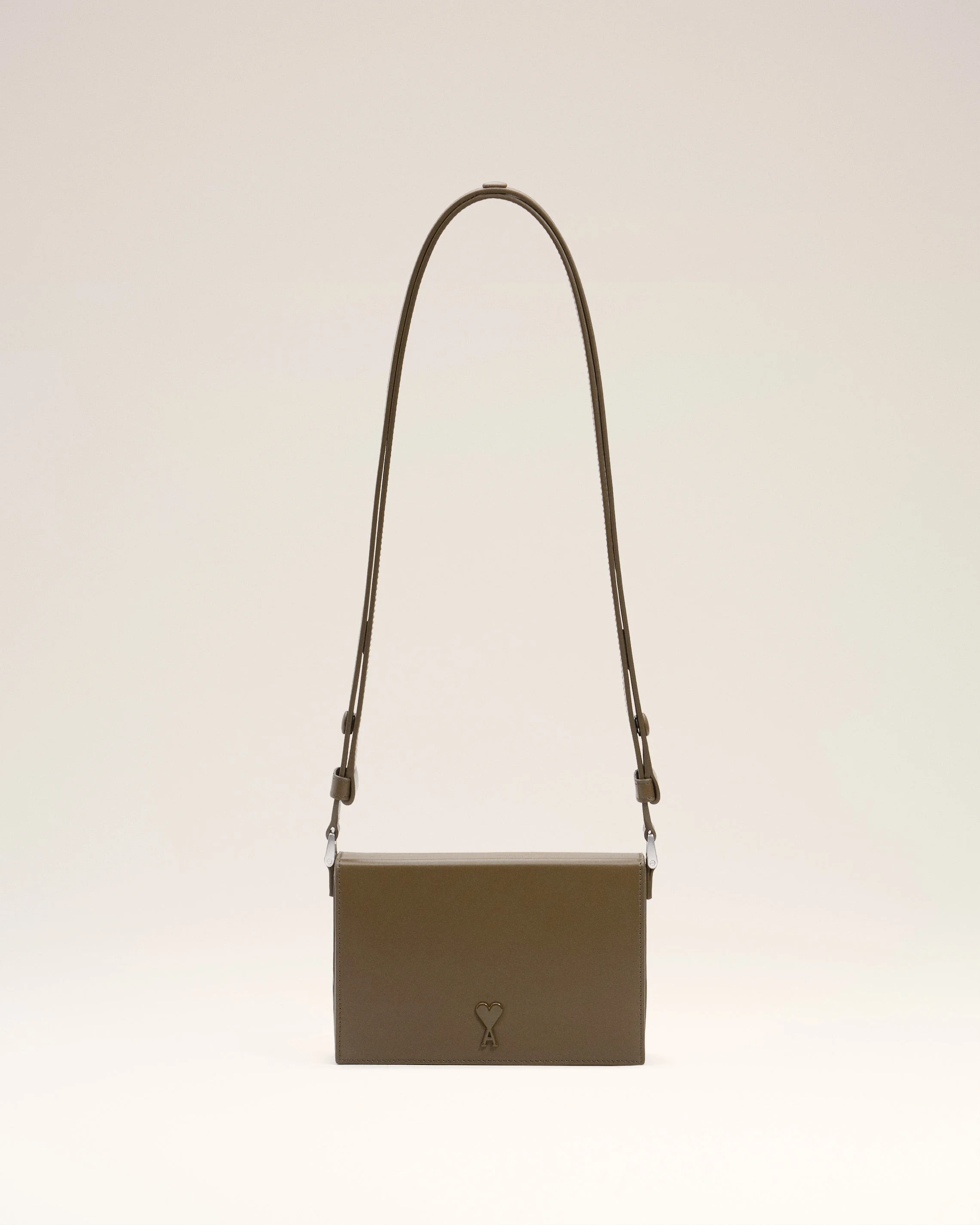 GREEN SMOOTH LEATHER AMI DE COEUR LUNCH BOX BAG - 1