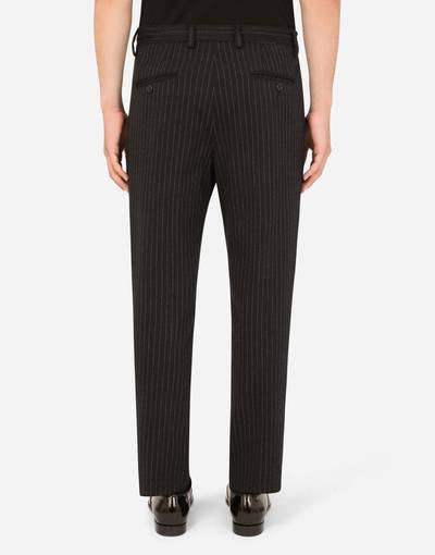 Dolce & Gabbana Stretch pinstripe wool jogging pants outlook