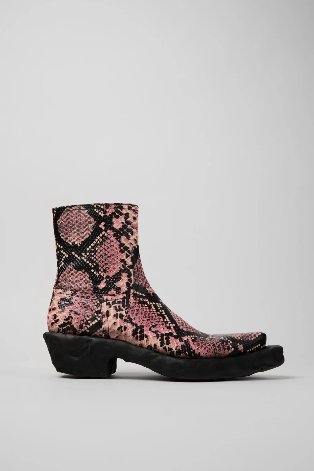 Multicolor Leather Zip Bootie - 1