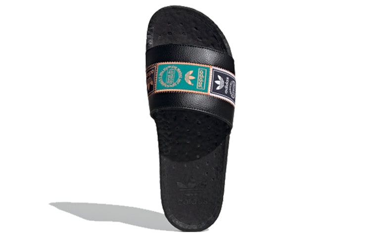 adidas originals Adilette Boost Printing Unisex Slippers 'Green Black' FX7478 - 4