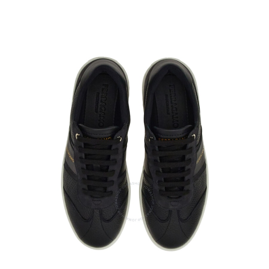 Ferragamo Logo-Print Almond-Toe Sneaker - 3