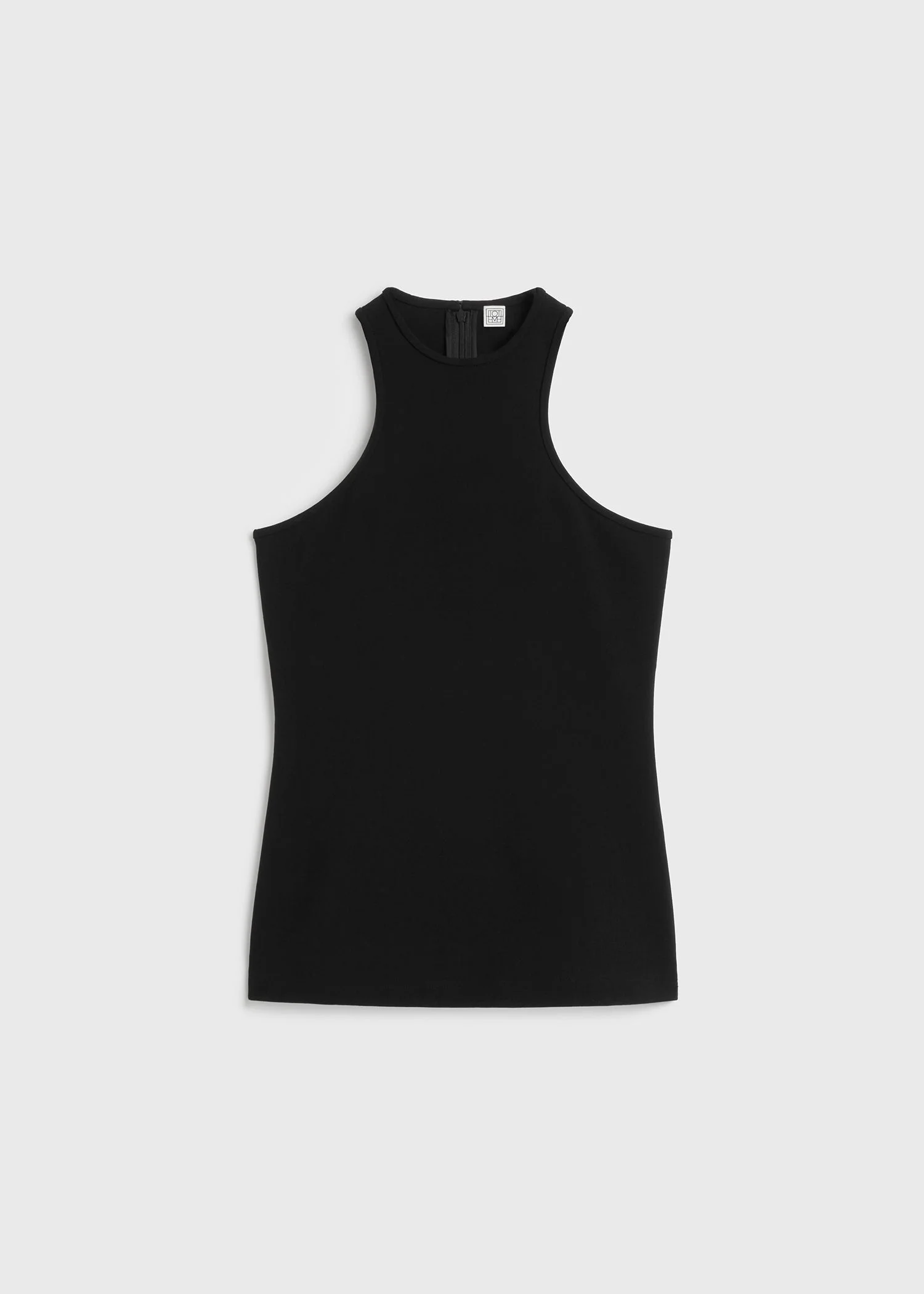 Deep curve stretch wool tank black - 1