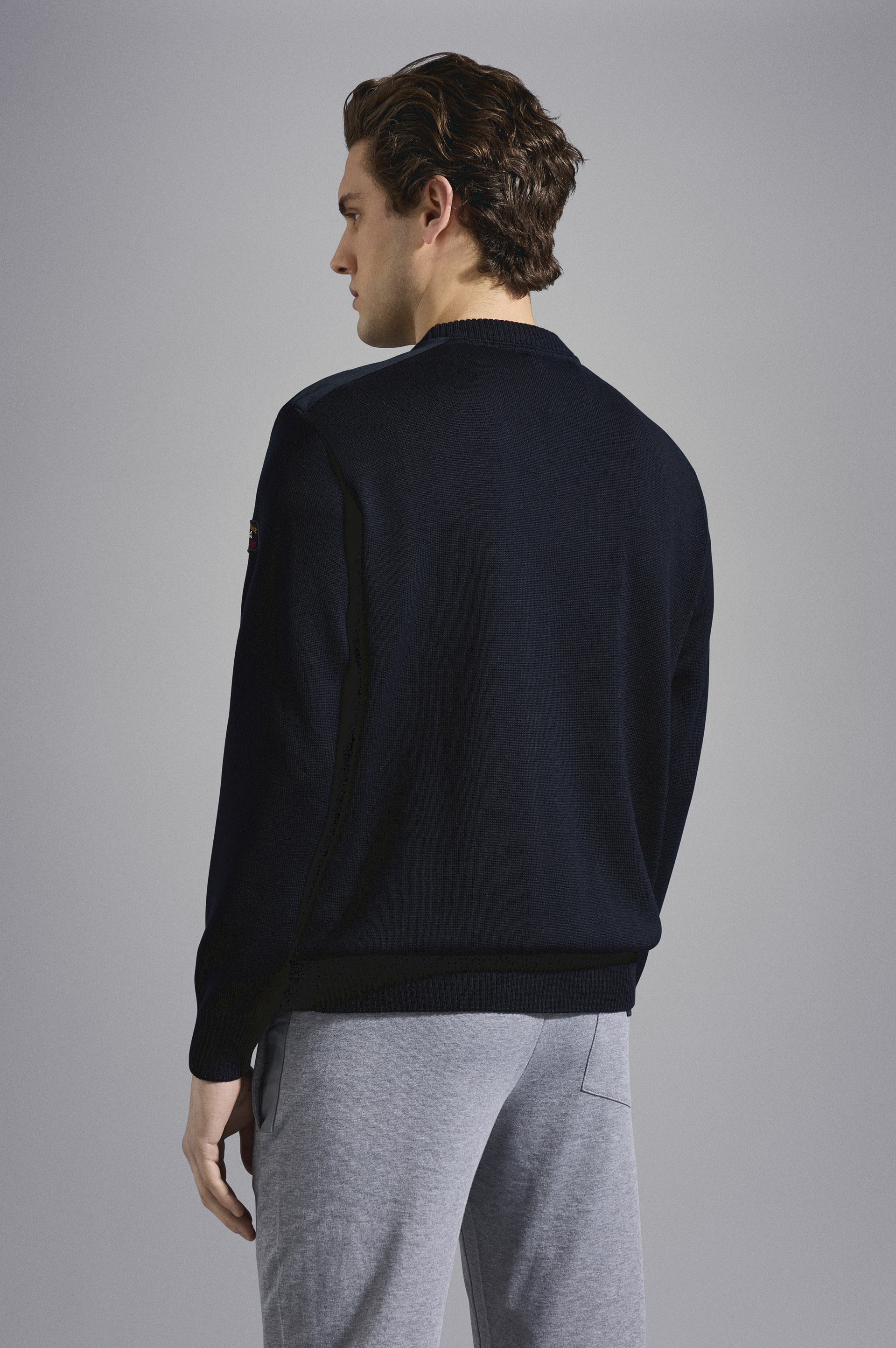 BRETAGNE WOOL CREW NECK WITH ICONIC BADGE - 3
