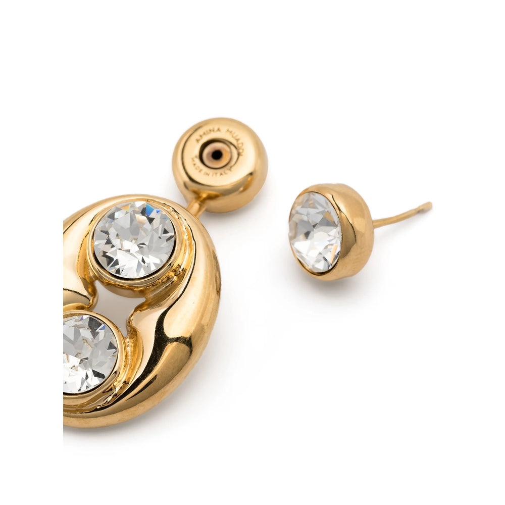 Amina Muaddi Gold Earrings Women - 2