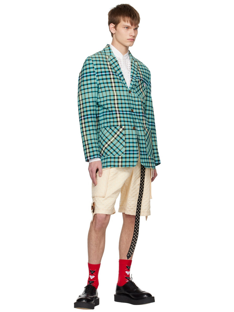 CHARLES JEFFREY LOVERBOY Off-White O-Ring Shorts outlook