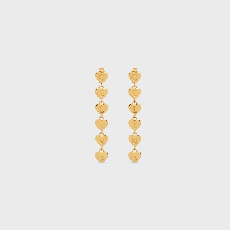 Cœur Celine Earrings in Brass with Gold Finish - 1