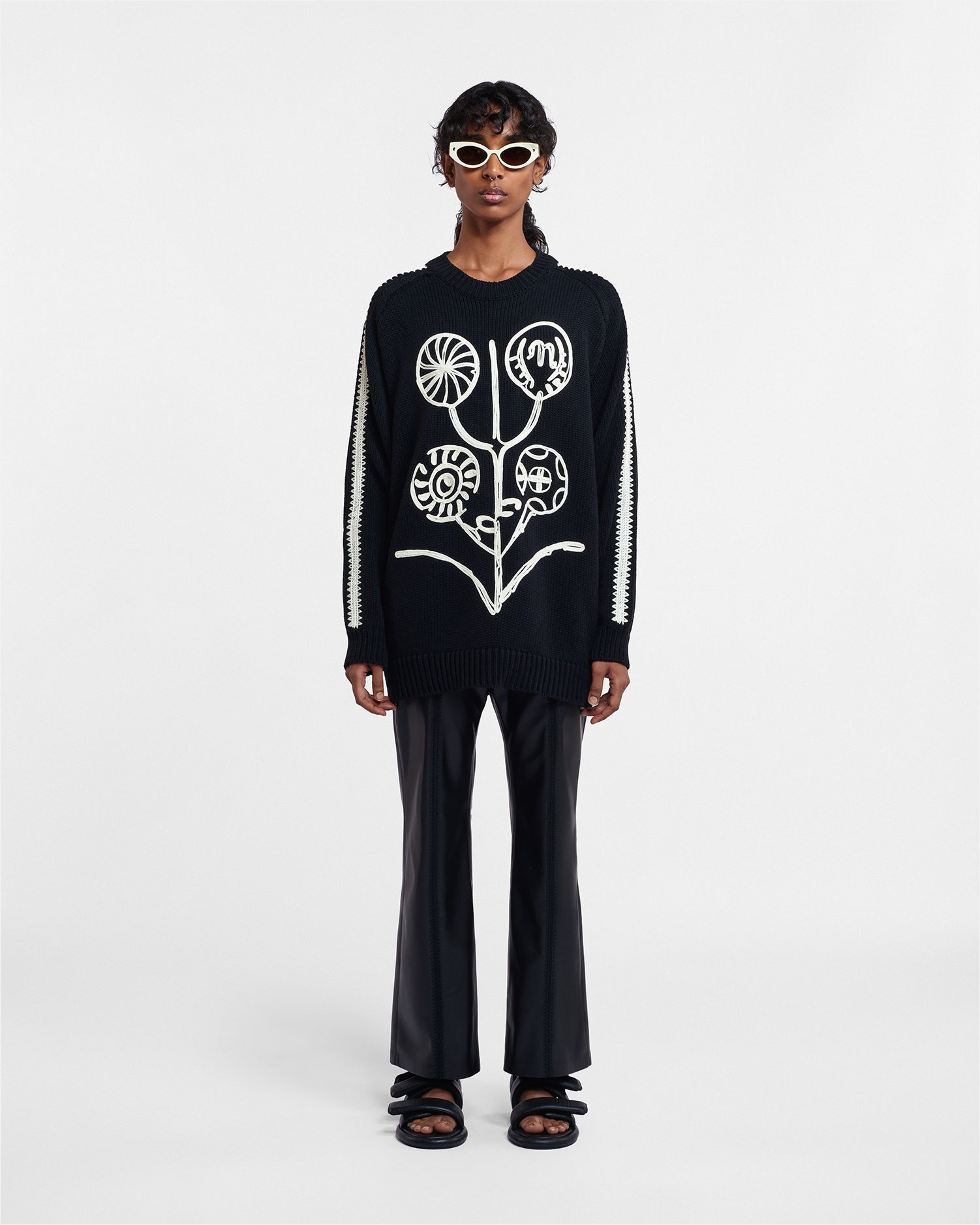 Embroidered Cotton Sweater - 3