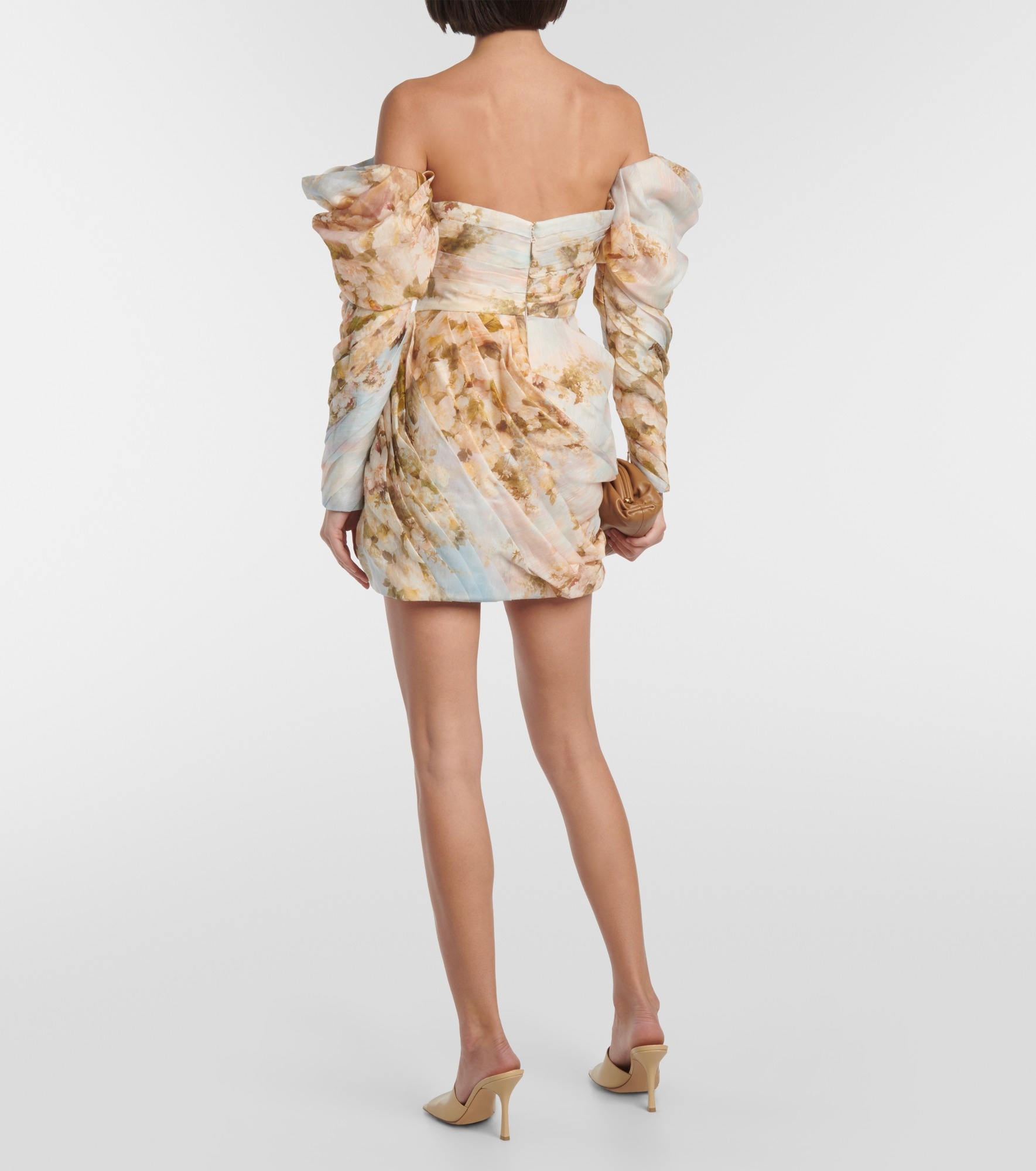 Luminosity draped floral minidress - 3