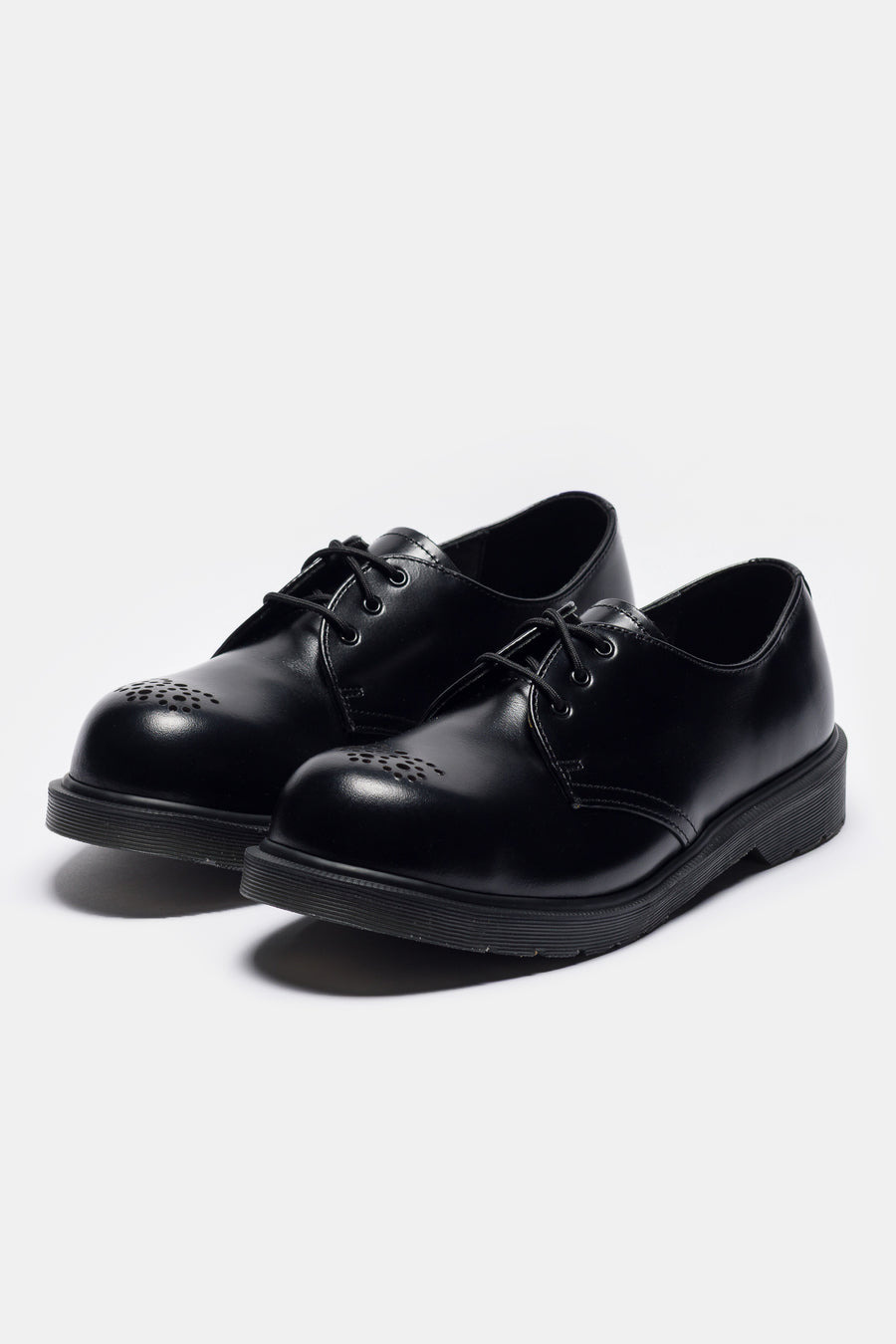 1461 Analine Leather Steel Toe Derby in Black - 3