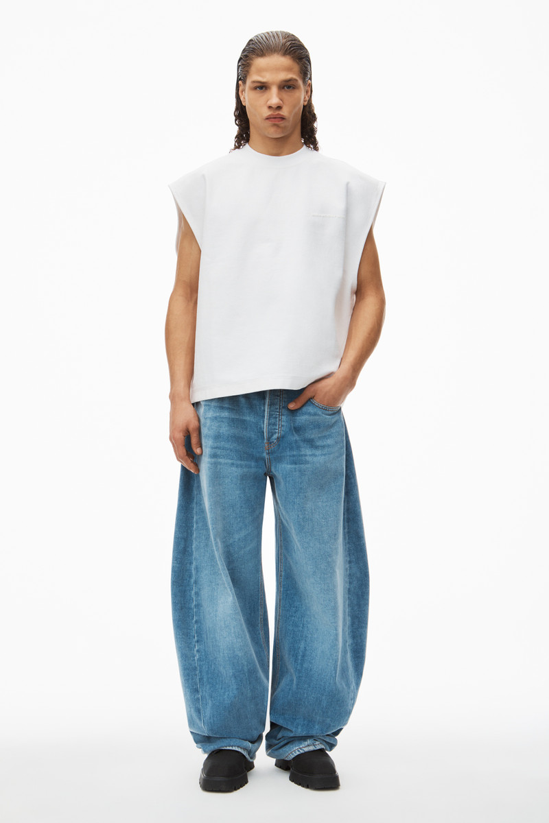 Alexander Wang puffed logo muscle tank top in cotton outlook