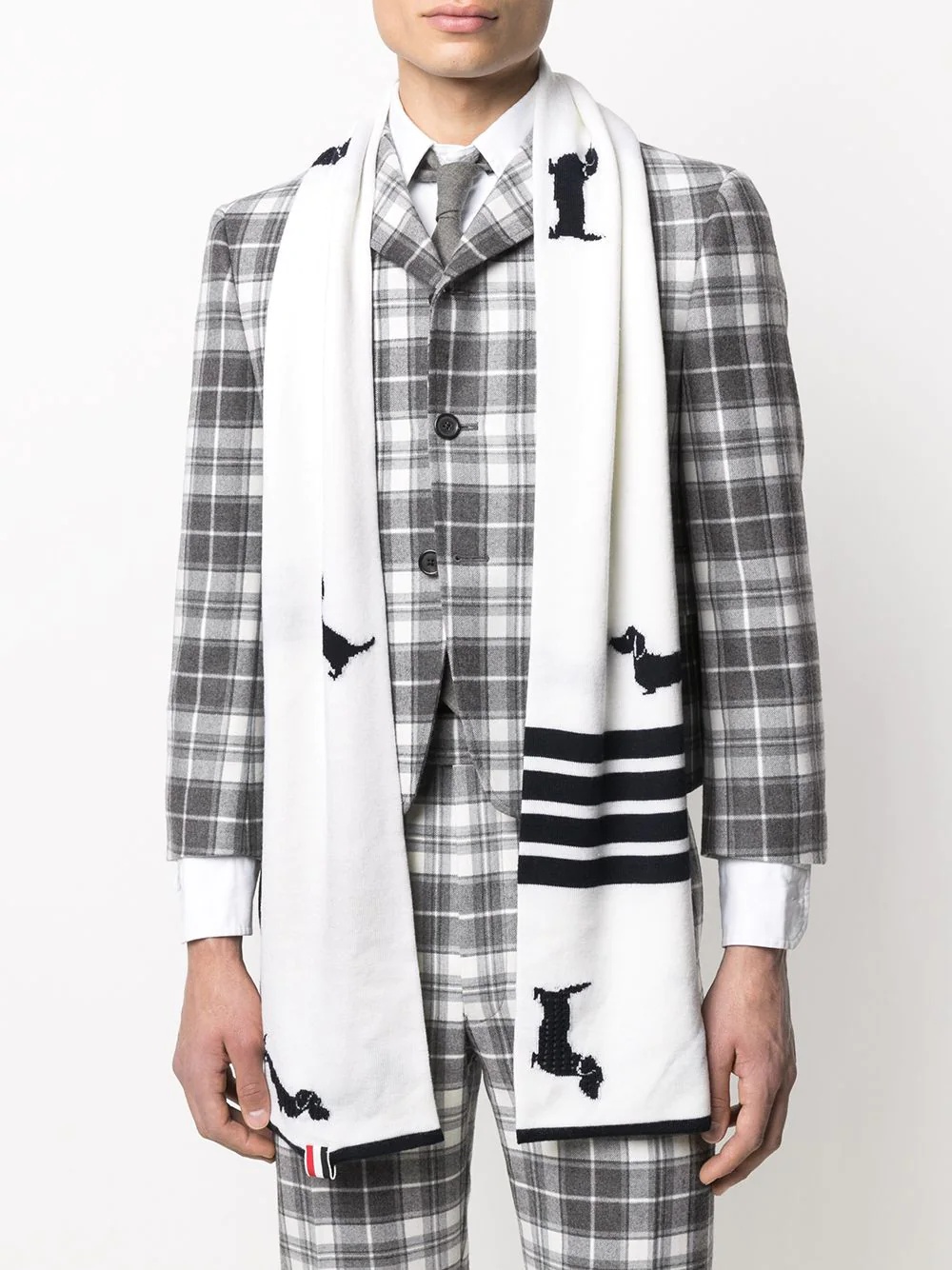 Hector motif wraparound scarf - 2