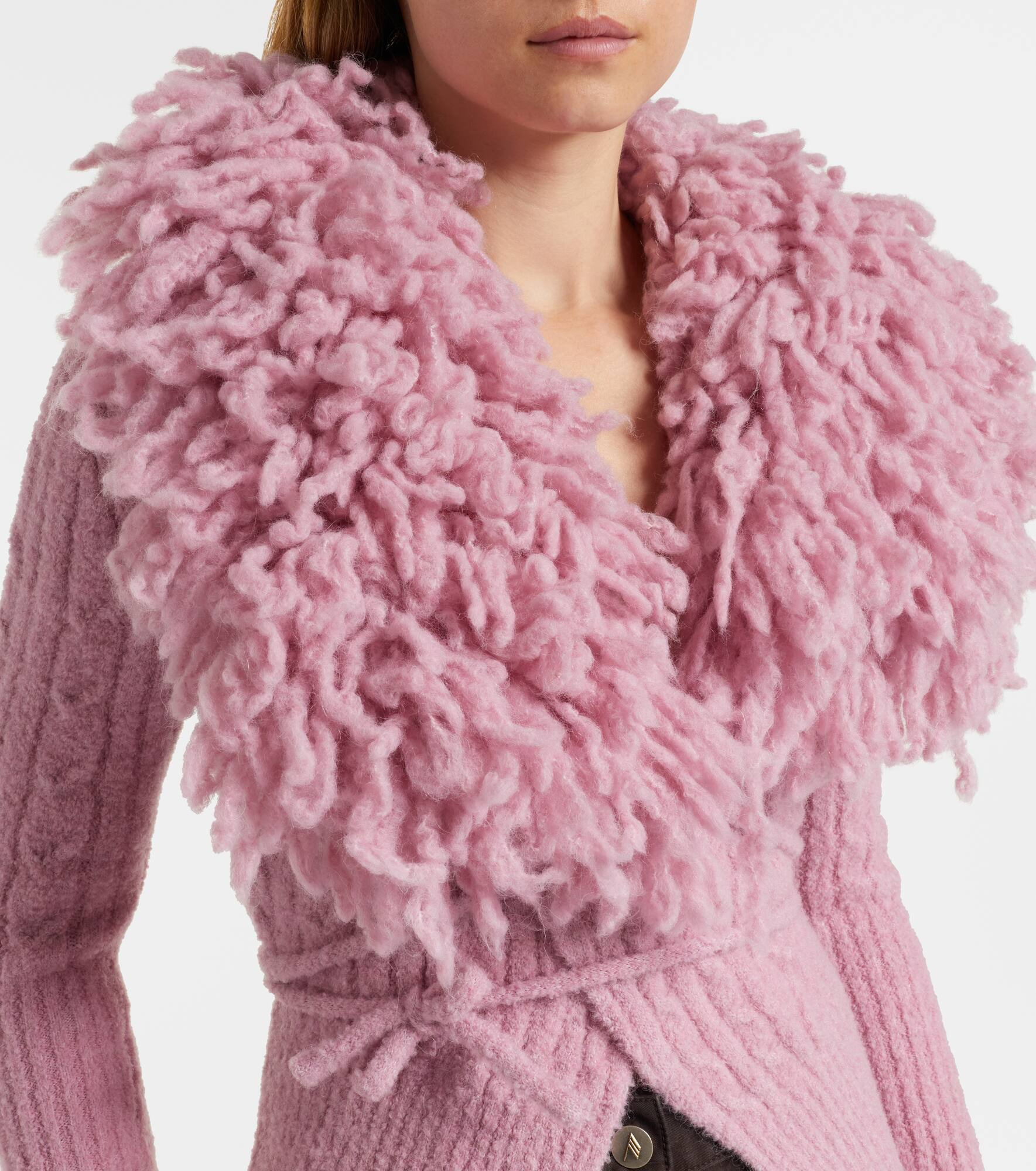 Ribbed-knit and cable-knit cardigan - 4