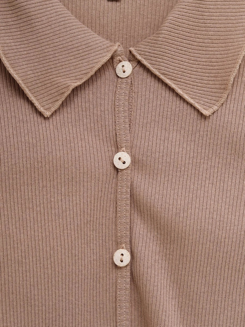 BASERANGE Baserange Iso Ribbed Button Shirt outlook