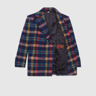 GUCCI Check wool jacket outlook